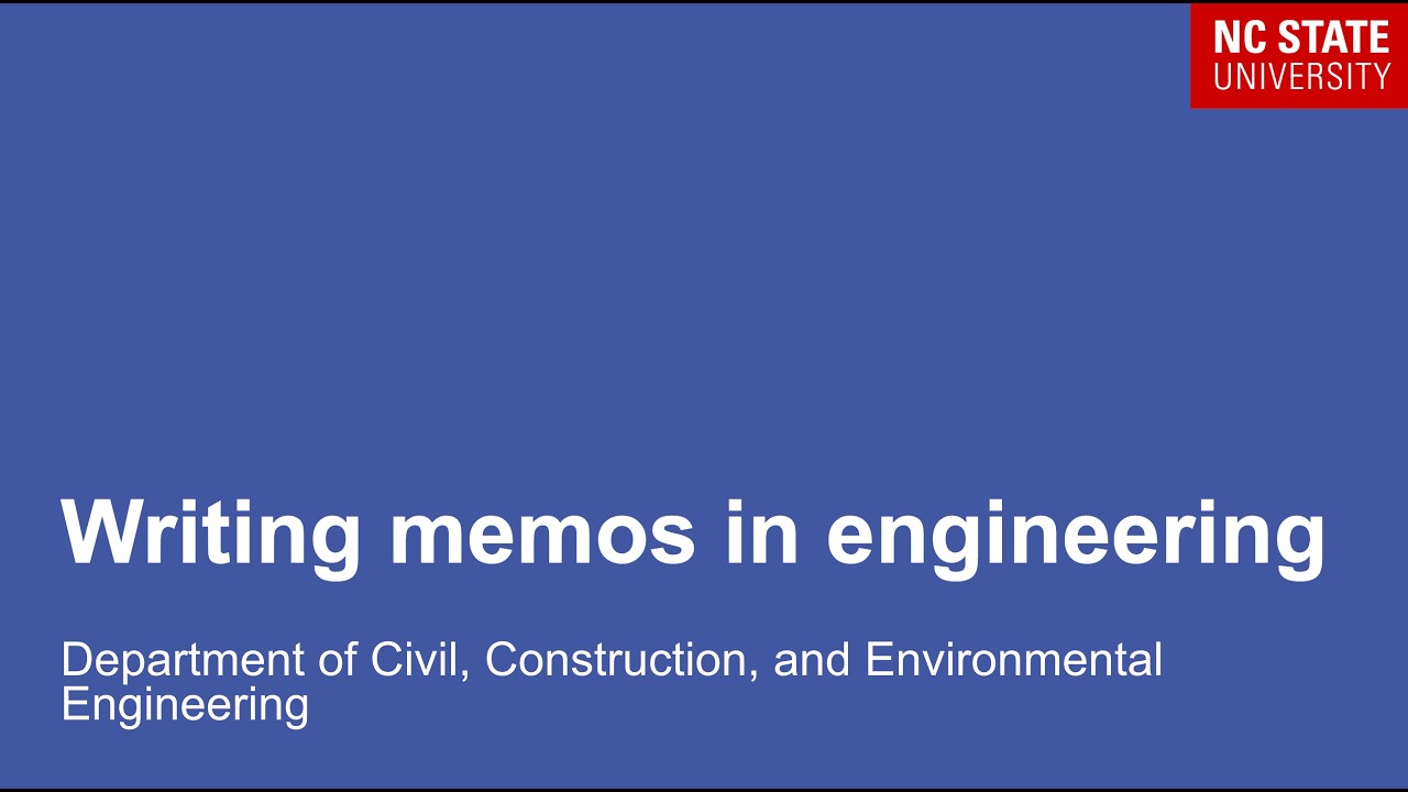 Writing engineering memos: A quick and concise guide