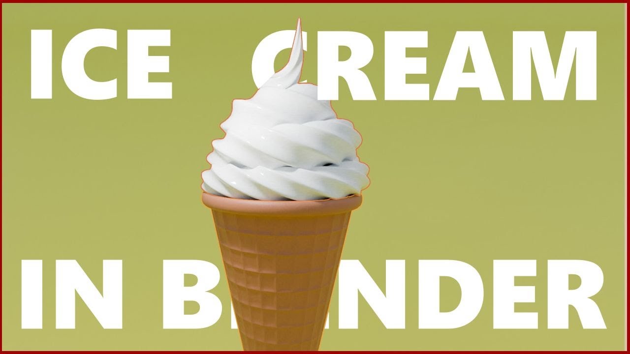 Ice Cream in Blender for beginners easy fast Blender