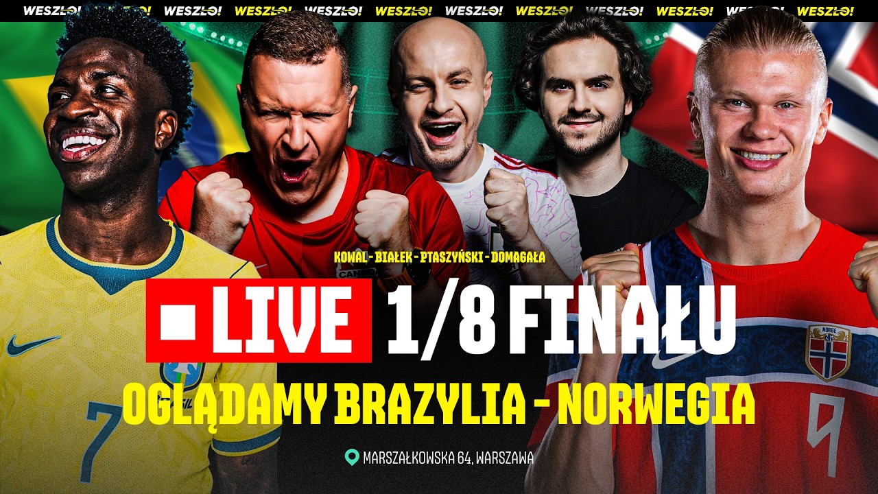 OGLĄDAMY BRAZYLIA - NORWEGIA Z WIDZAMI! WĄSOWSKI, BIAŁEK, GIKIEWICZ Z H.4.0.S LIVE