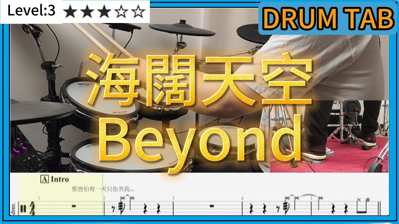 海闊天空 - Beyond | Drum Cover | Drum Tab