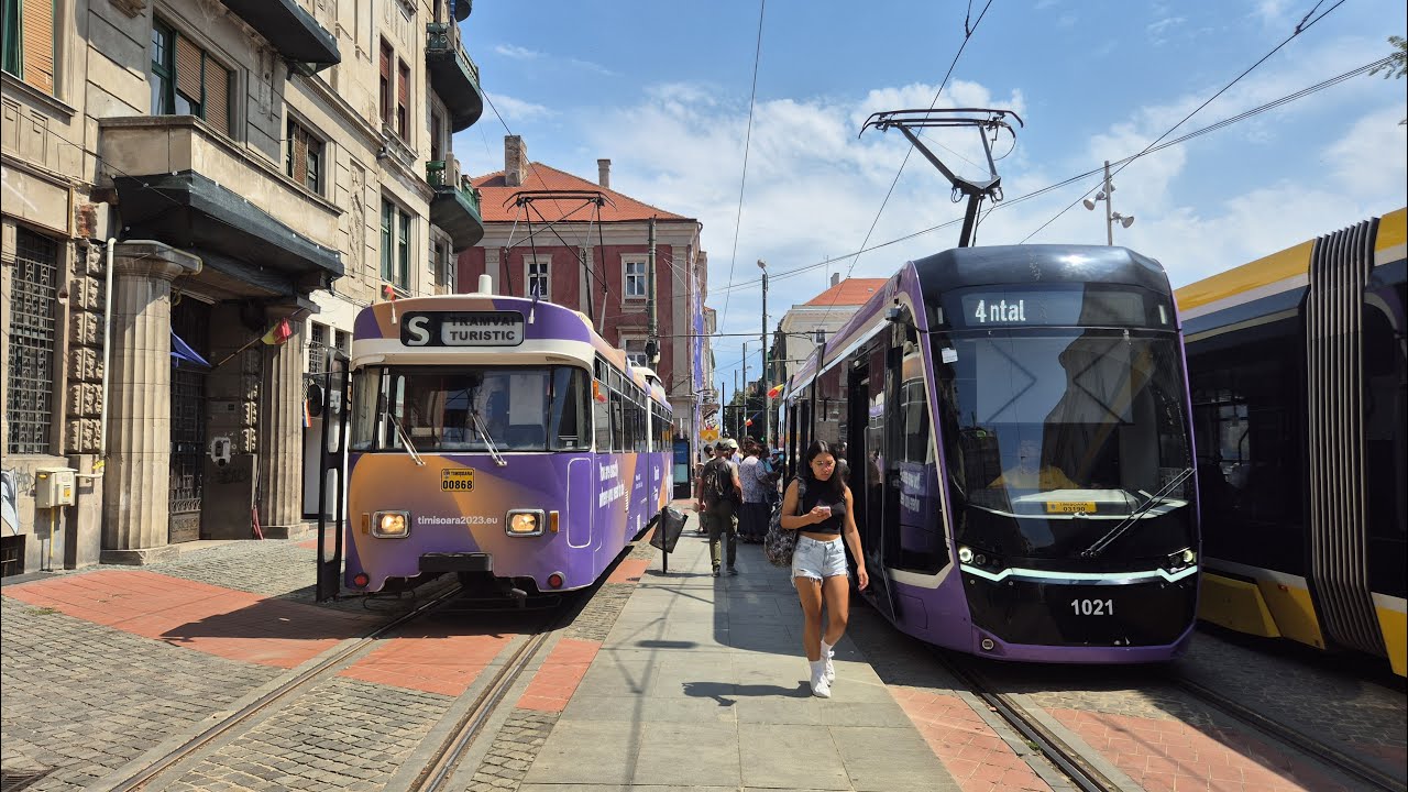 Tramvaie în Timișoara / Trams in Timișoara, Romania - 2-3.08.2025