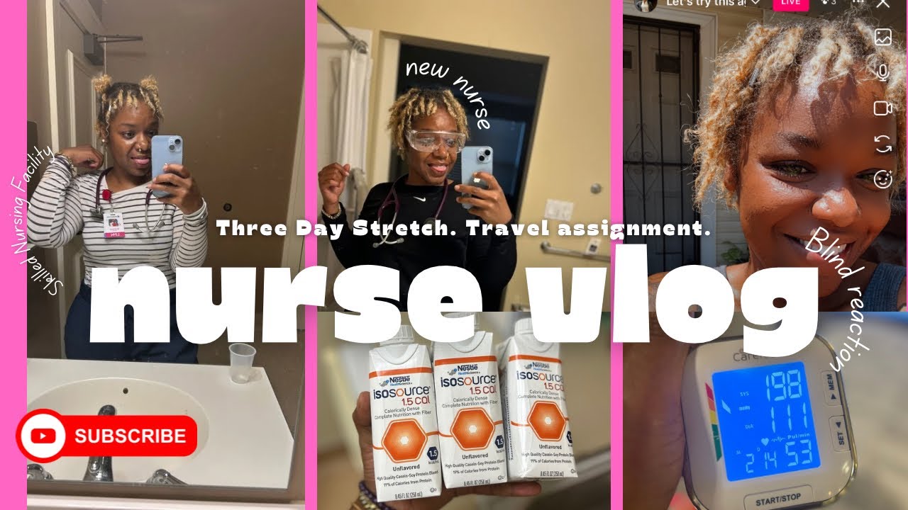 Nurse Vlog| 3 day stretch @ a new SNF | Blind reaction| This is nicccceeee 😍🩺