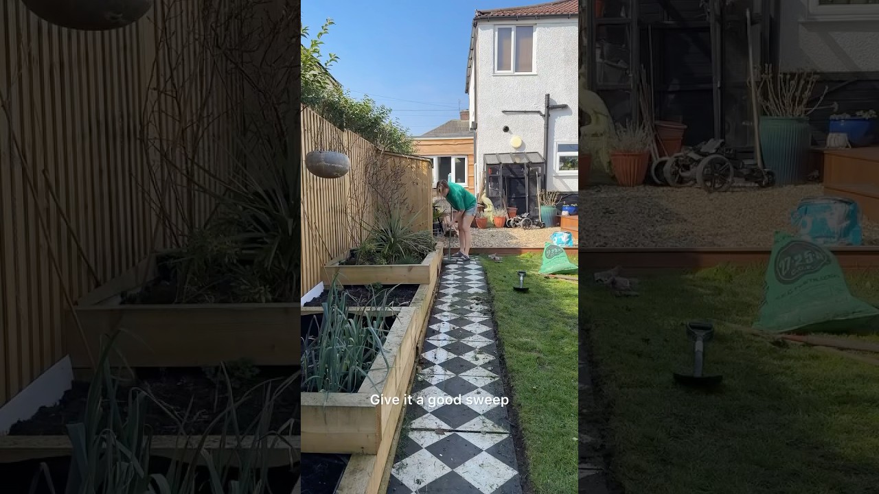 А наше окрашенное бетонное патио продержалось?! #paintedpath #gardenreno