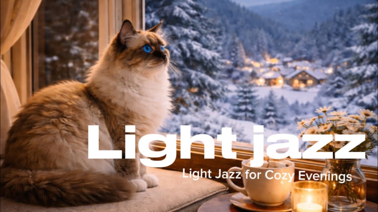 Light Jazz for Cozy Evenings ☕️🐱 | Warm & Relaxing Jazz Playlist