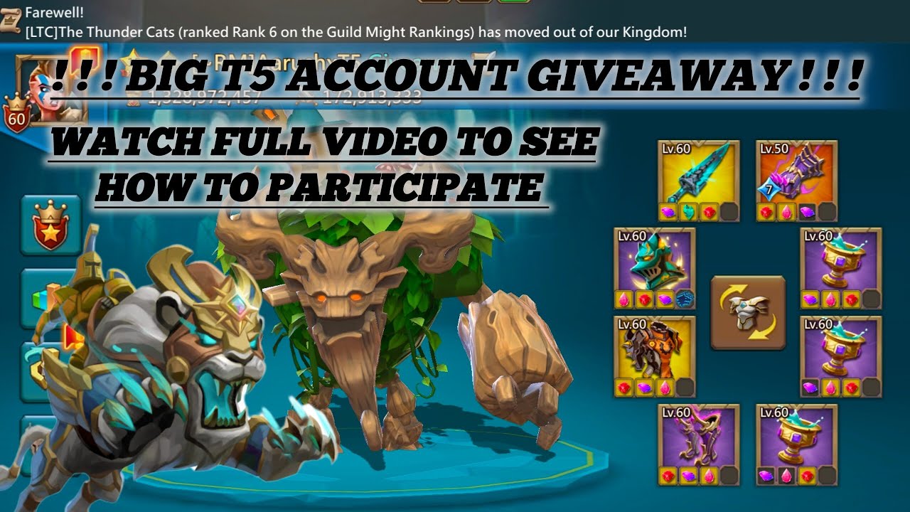BIG T5 ACCOUNT GIVEAWAY is here !!!