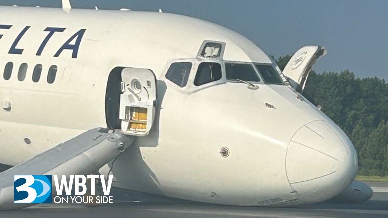 Pilot Talks ‘Extremely Rare Situation’ After Delta Flight Lands Without Nose Gear