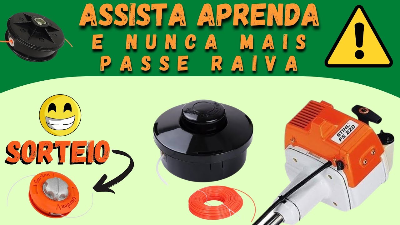 Roçadeira - CARRETEL AUTOMÁTICO para roçadeiras. Vantagens e dicas de como montar.