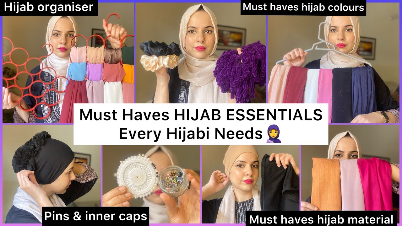 6 Must Haves Hijab Essentials |How to choose right hijab material,Inner caps,accessories & organizer