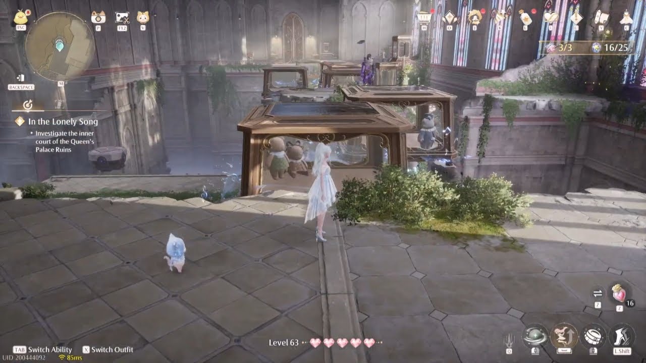 Infinity Nikki In the Lonely Song Quest Investigate the inner court of the Queen's Palace Ruins