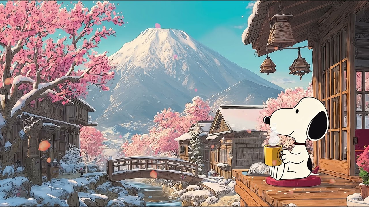 Morning Snow with Snoopy ❄️ Chill Lofi Beats for Peaceful Focus, Calm Study & Gentle Winter Vibes