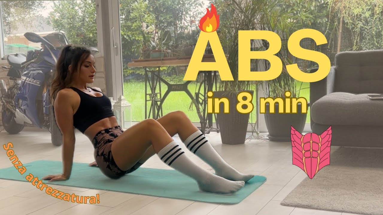 WORKOUT ADDOMINALI EFFICACE - 8 min da casa | Giulia Costa X
