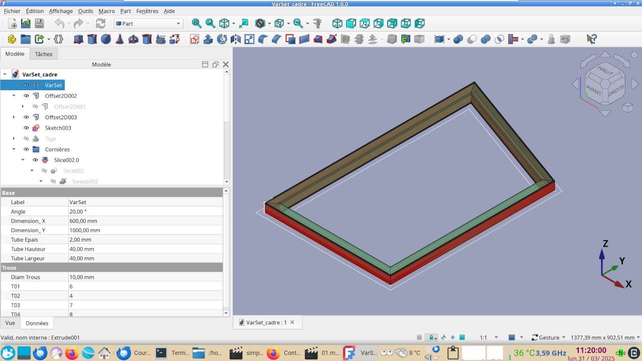 FreeCAD 1.0 : utilisation d'un 