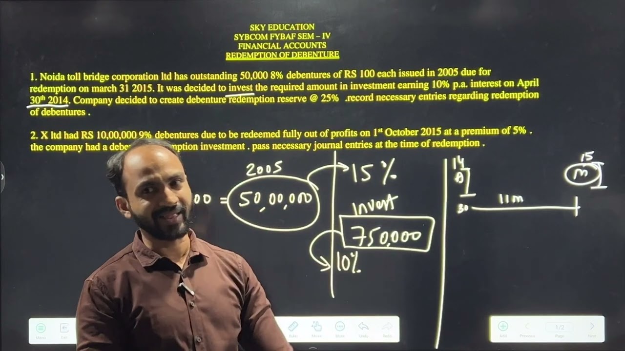 #3 SYBCOM SYBAF Redemption of Debentures |SEM 4 | MUMBAI UNIVERSITY | siraj shaikh |
