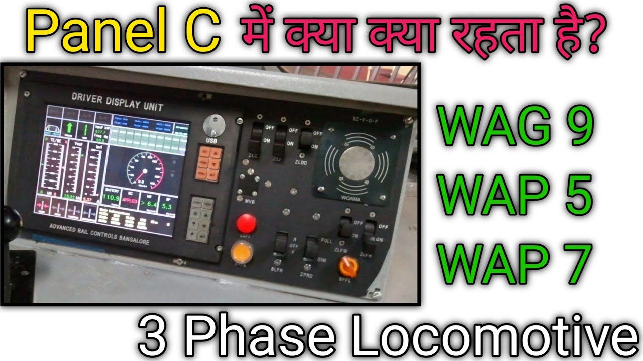 Panel C Equipments in 3 Phase Locomotive | पैनल C में क्या क्या रहता है ? Panel C | Railway Talks