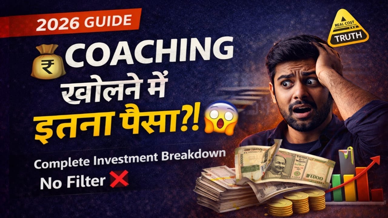 💸 Coaching Institute खोलने में कितना पैसा लगता है? | Complete Cost Breakdown (2026)