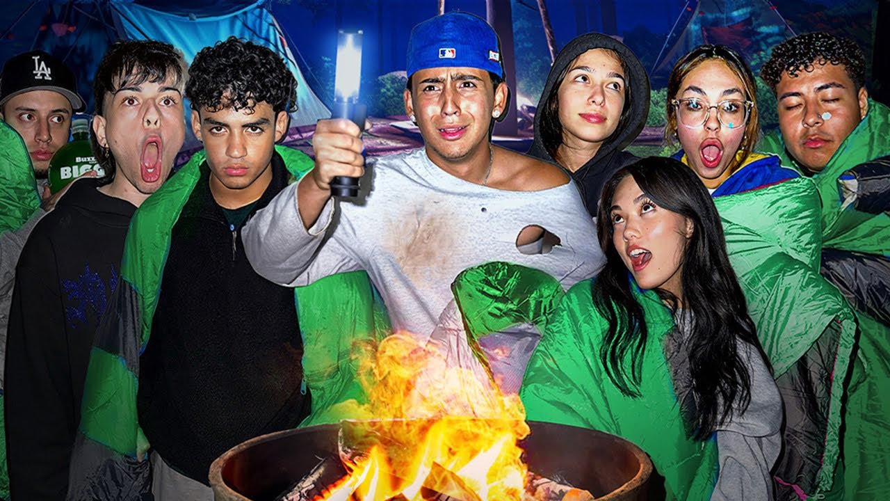 8 HISPANICS GO CAMPING FOR 24 HOURS *SPOOKY EDITION*