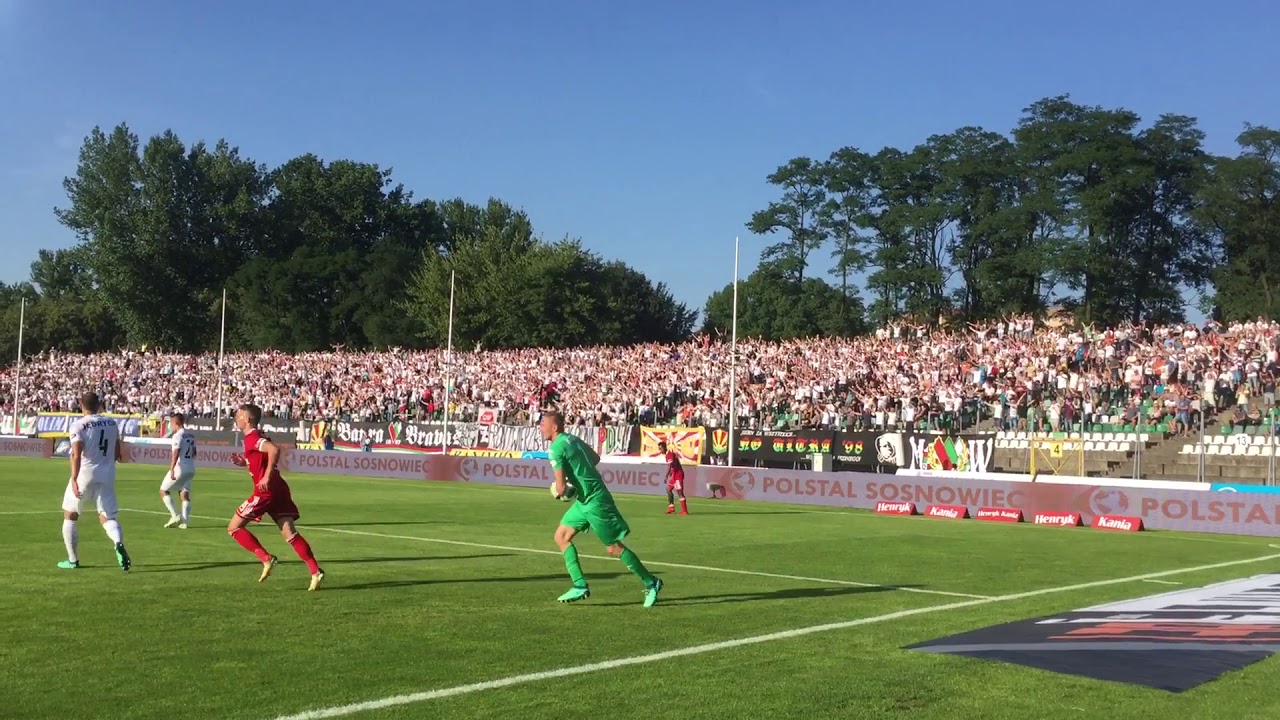 Kibice Zagłębia Sosnowiec na meczu z Piastem Gliwice (23.07.2018 r.)