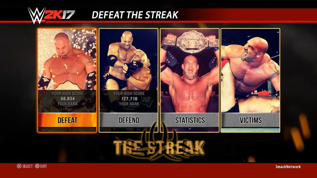 WWE 2K17: Bill Goldberg's Defeat The Streak Mode! (Full Defend The Streak Gameplay Concept PS4/XB1)