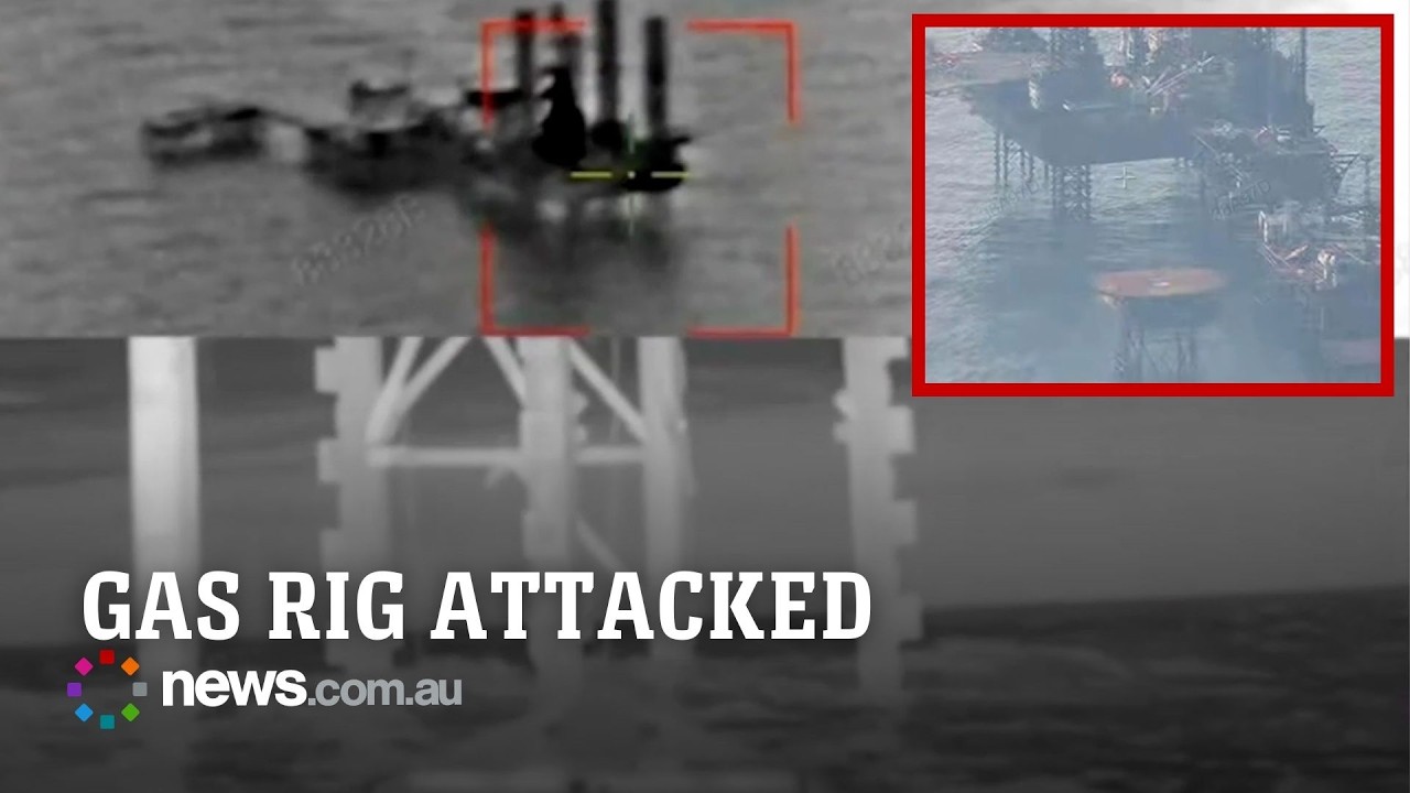 Drone strikes his Russian-operated gas-drilling platform
