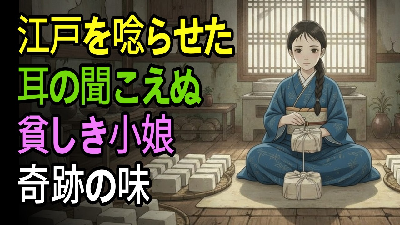 #感動 #泣ける話 #昔話 #江戸時代. [声なき少女が作った江戸一の豆腐、その奇跡の秘訣. 江戸最高の職人になった理由.  #真心 #涙活 #朗読 #教訓 #日本文化 #いい話 #心温まる#家族愛