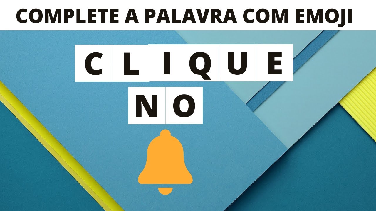 COMPLETE A PALAVRA COM EMOJI 1