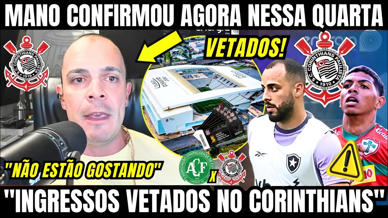 MANO ACABA DE VAZAR INFORMAÇÃO DE DENTRO DO CORINTHIANS E CONFIRMOU AGORA AO VIVO NO ENERGIA 97