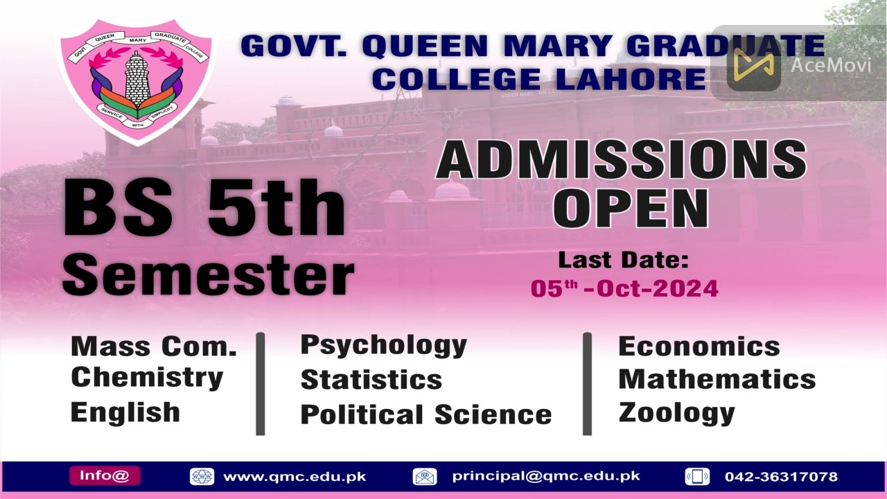 BS 5TH SEMESTER ADMISSIONS OPEN