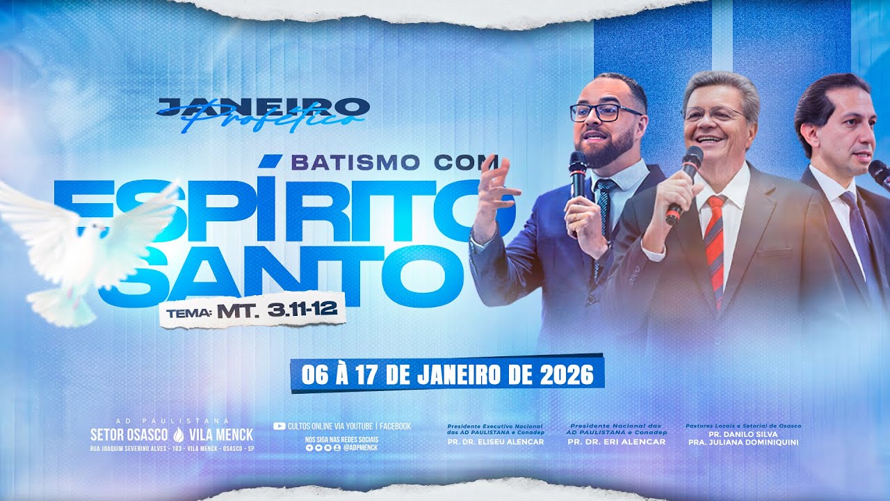 JANEIRO PROFÉTICO (BATISMO COM O ESPÍRITO SANTO) | 12 DIAS DE CLAMOR PARA 12 MESES DE BÊNÇÃOS