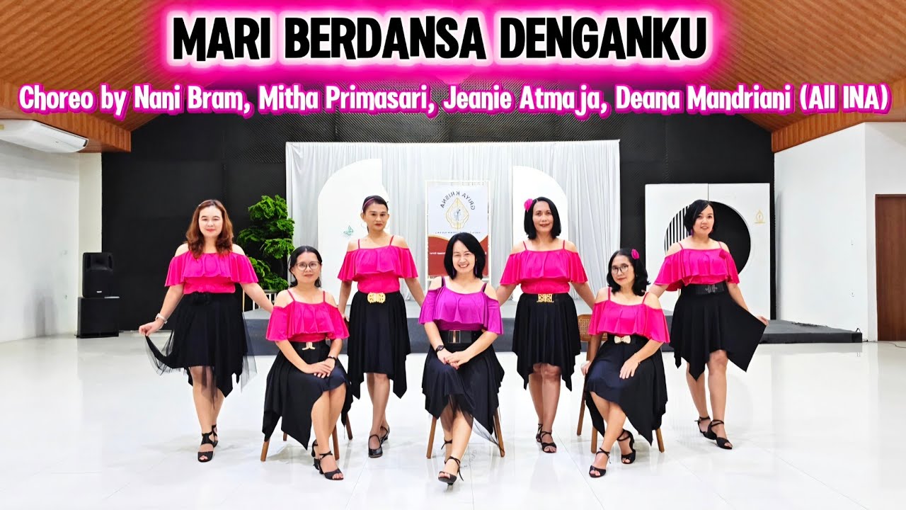 MARI BERDANSA DENGANKU || Line Dance || Demo by Astri & Arabella LD Class