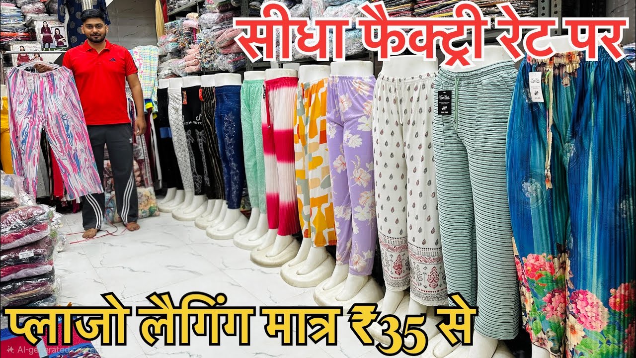 ₹35 में PLAZO | KURTI | LEGGINGS | JEGGINGS | ALL BOTTOM WEAR | GANDHI NAGAR MARKET MANUFACTURERS 