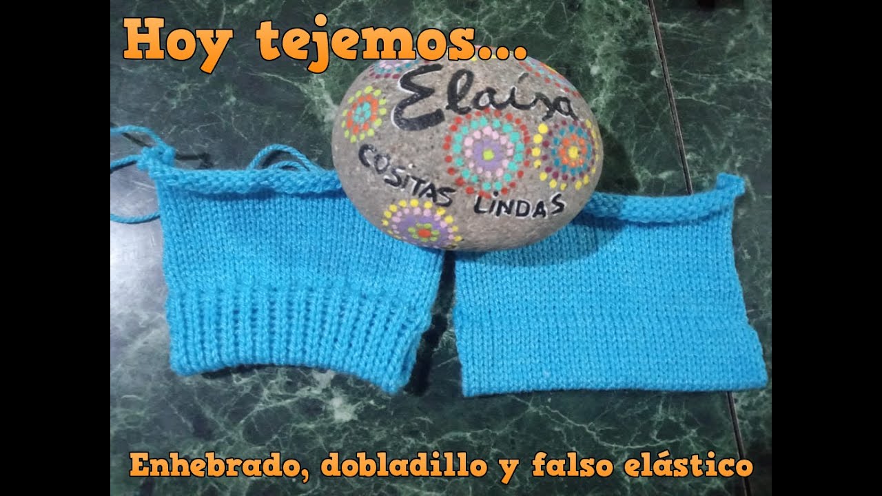 Enhebrado, dobladillo y falso elástico en Knittax