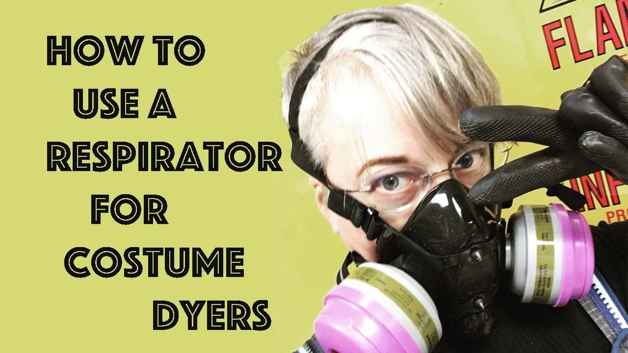 How to use a half-face respirator for costume dyers || #surfacedesign #ppe