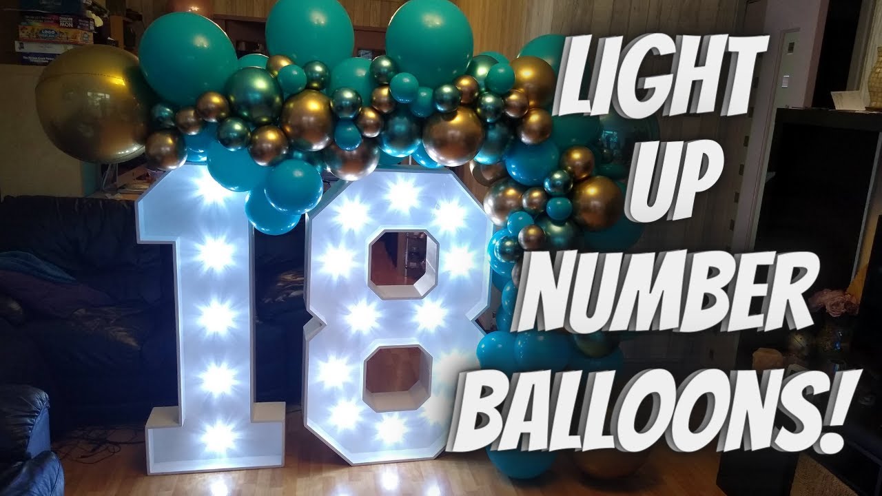 HOW TO: Make A LIGHT UP NUMBER BALLOON GARLAND - Balloon Décor Tutorials