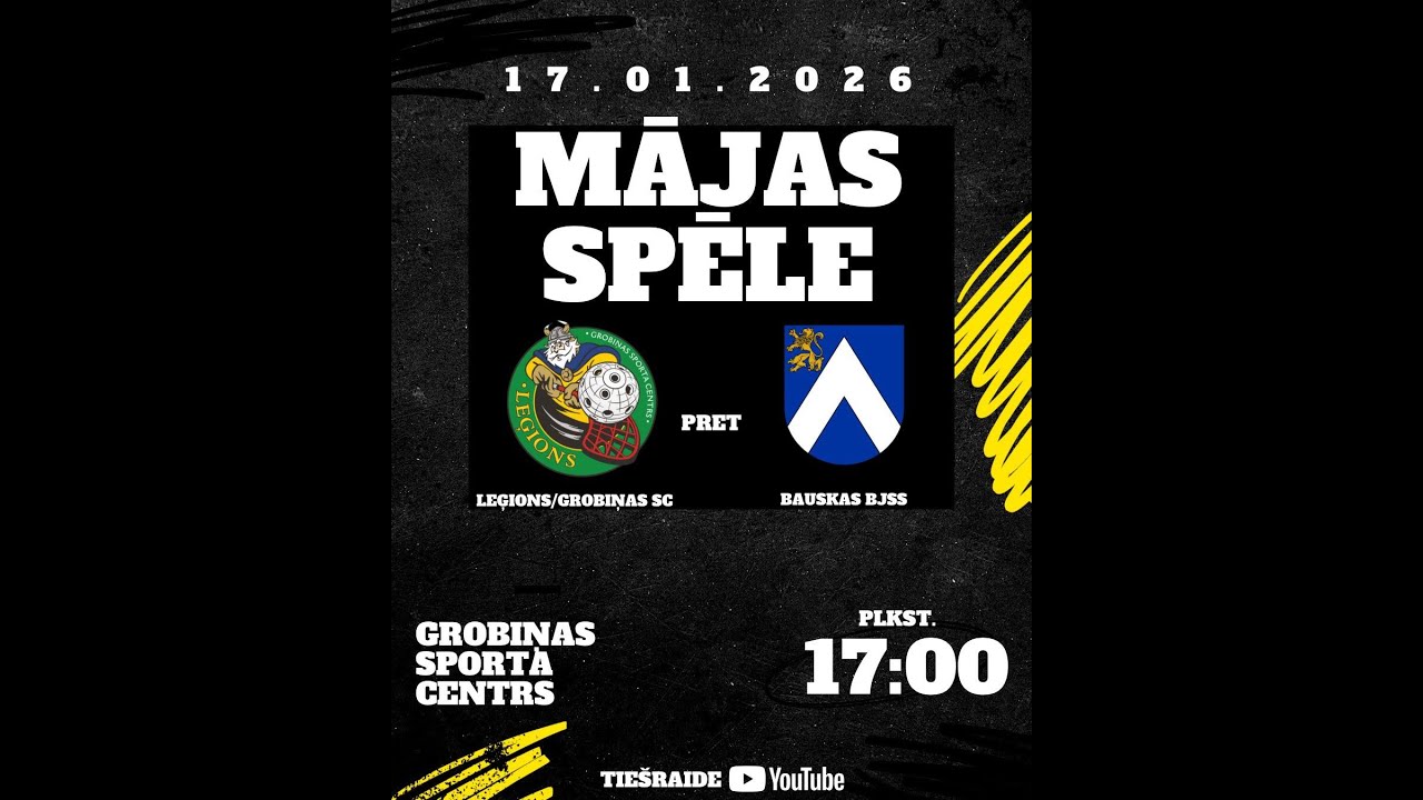 🔴  LFS 1. līga  SK  LEĢIONS/GROBIŅAS SC - Bauskas BJSS