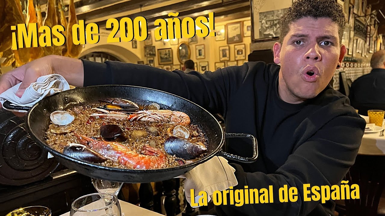 ¡Por fin Probé la tipica PAELLA en ESPAÑA! 🥘 Comida española en Barcelona