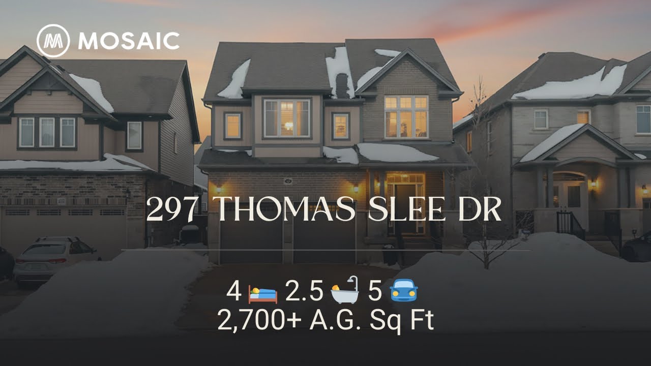 297 Thomas Slee Drive Kitchener | 4 Bed Detached Home in Doon South Near 401 #kitchenerwaterloo 