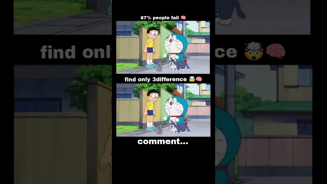 find only 3difference 🤯#comment #doraemon #difference #nobita #subscribe #short
