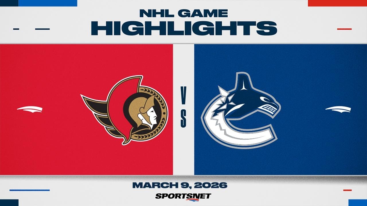 NHL Highlights | Senators vs. Canucks - March 9, 2026