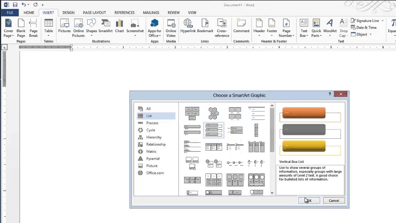 How to Convert Lists into SmartArt in Microsoft Word