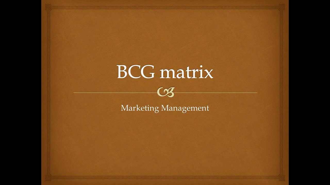 MKT501 GDB 2020 (BCG Matrix)
