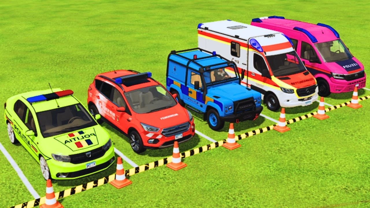 Перевозка полицейских машин, Dacia, Ford, Jeep, машин скорой помощи, аварийно-спасательных автомо...
