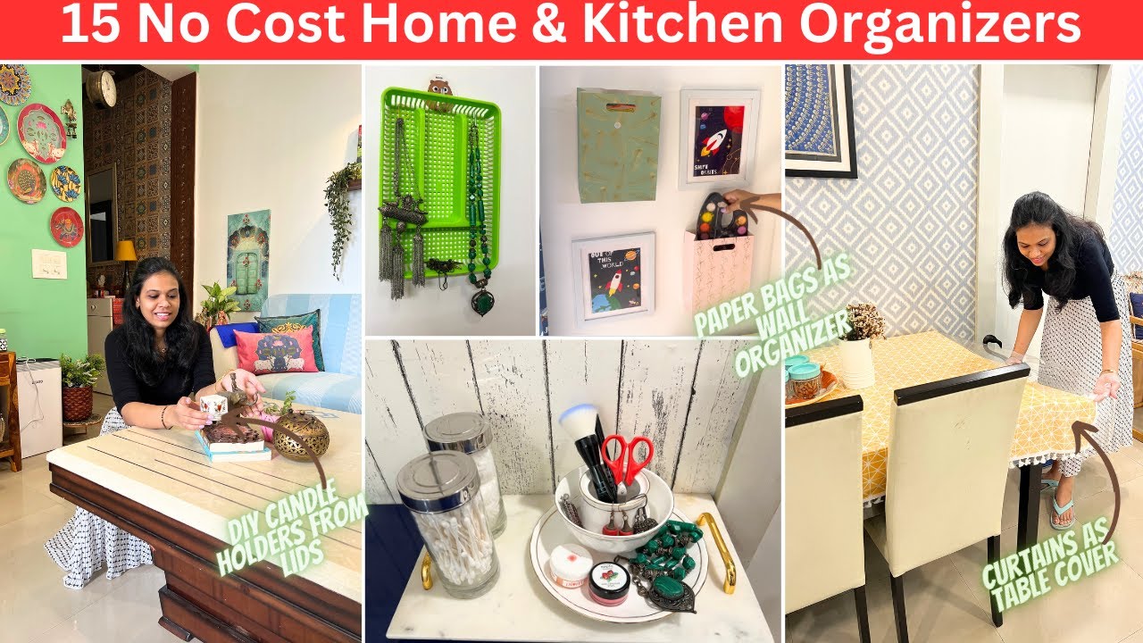 15 No Cost HOME & KITCHEN Organization Ideas | Organizopedia
