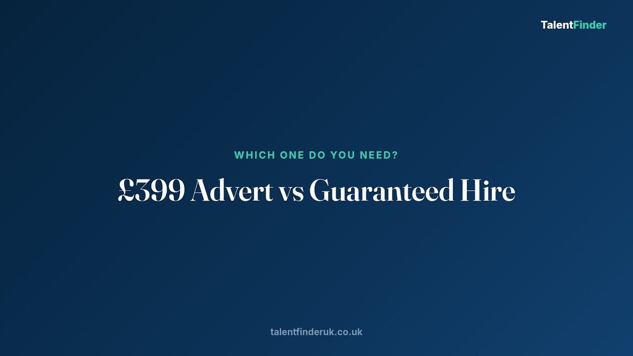 Job Advert or Recruiter? &pound;399 Advertising vs Guaranteed Hire (UK)