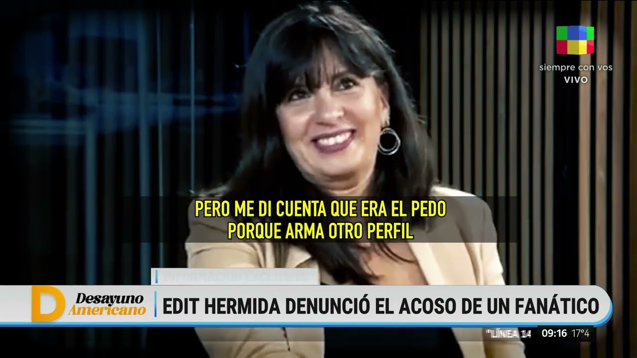 Edith Hermida DENUNCI&Oacute; ACOSO por parte de un fan&aacute;tico