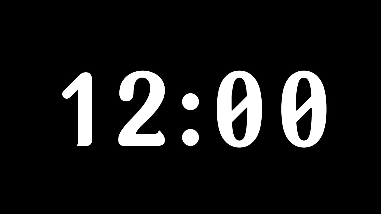 🕒 12-Minute Silent Timer with Alarm ⏳🔔