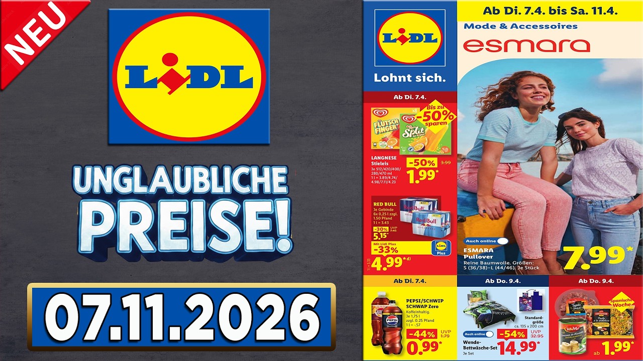 LIDL Prospekt Diese Woche &ndash; G&uuml;ltig von 07.04.2026 - Angebote werbung