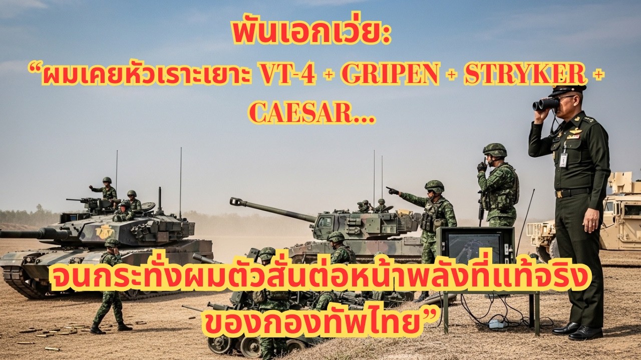 ผมเคยหัวเราะเยาะ VT-4+Gripen+Stryker+CAESAR... จนกระทั่งผมตัวสั่นต่อหน้าพลังที่แท้จริงของกองทัพไทย