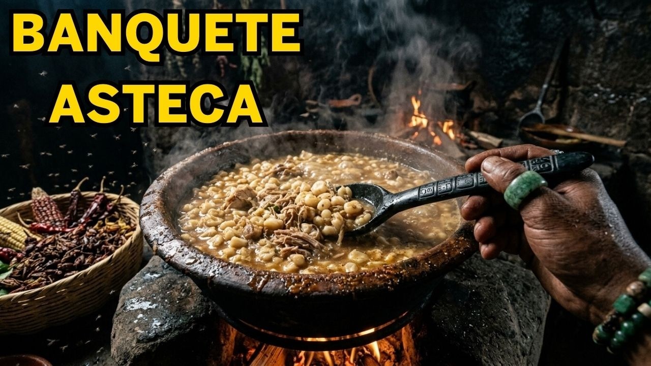 Por que você não sobreviveria 1 minuto no Banquete Sangrento do Pozole Asteca 1520 Reconstrução IA