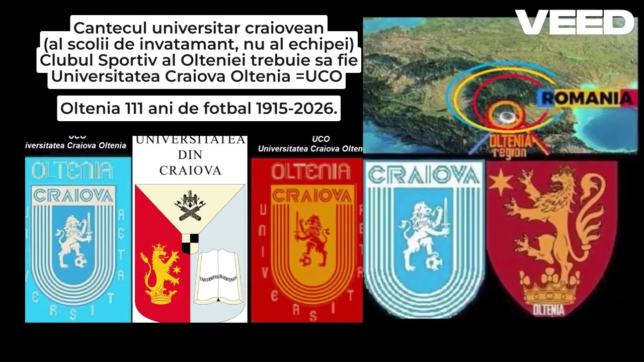 Imnul Universitatii din Craiova -cantecul universitar craiovean  UCO= Universitatea Craiova Oltenia
