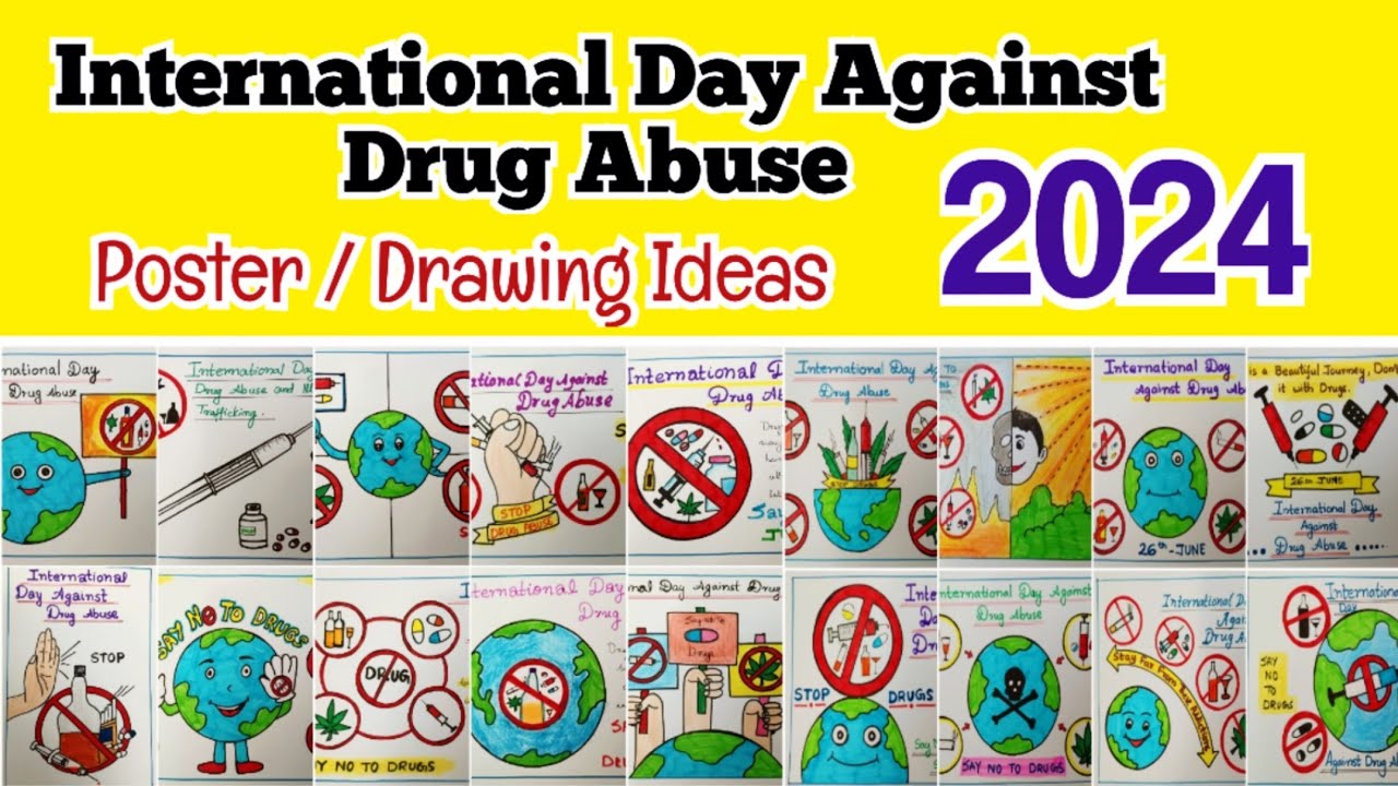 International Day Against Drug Abuse Drawing ideas 2024 | World day against Drug Abuse Poster ideas